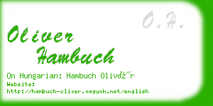 oliver hambuch business card